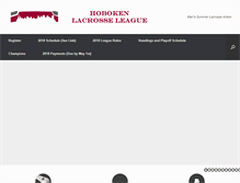 Tablet Screenshot of hobokenlacrosseleague.com